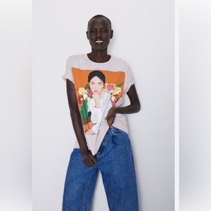 ZARA girl graphic TEE .